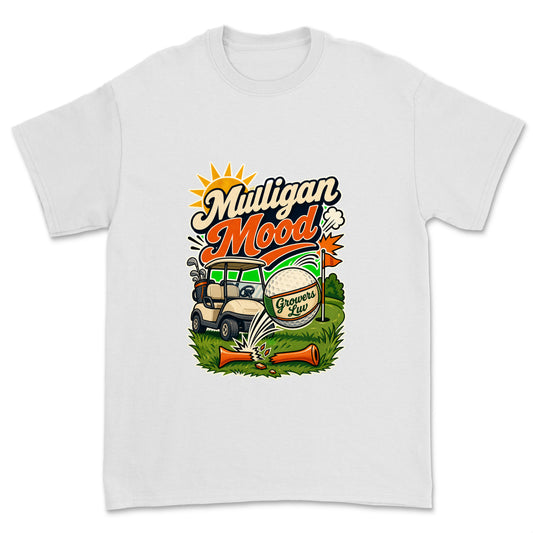 Mulligan Mood Men's Gildan Graphic Tee in White