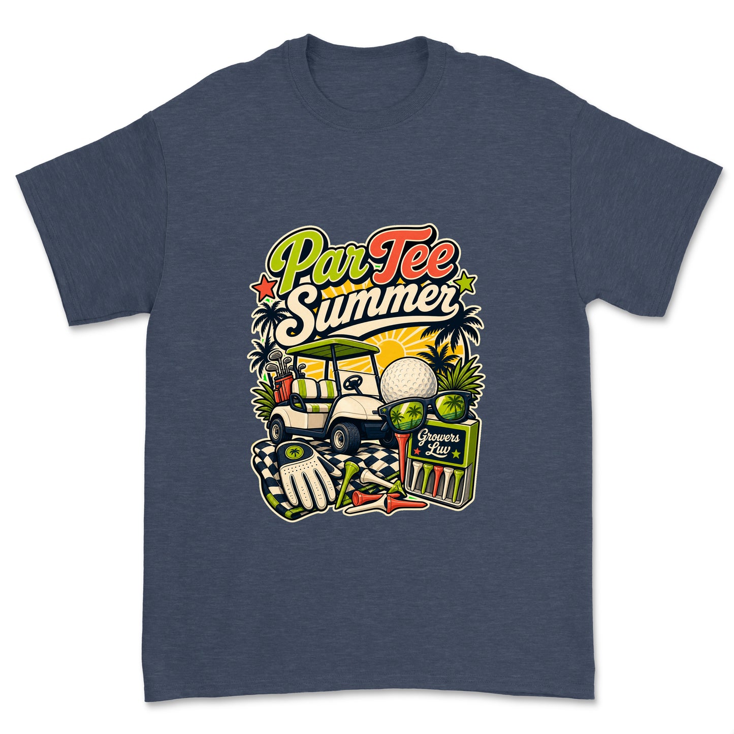 Par Tee Summer Men's Gildan Graphic Tee in Heather Navy