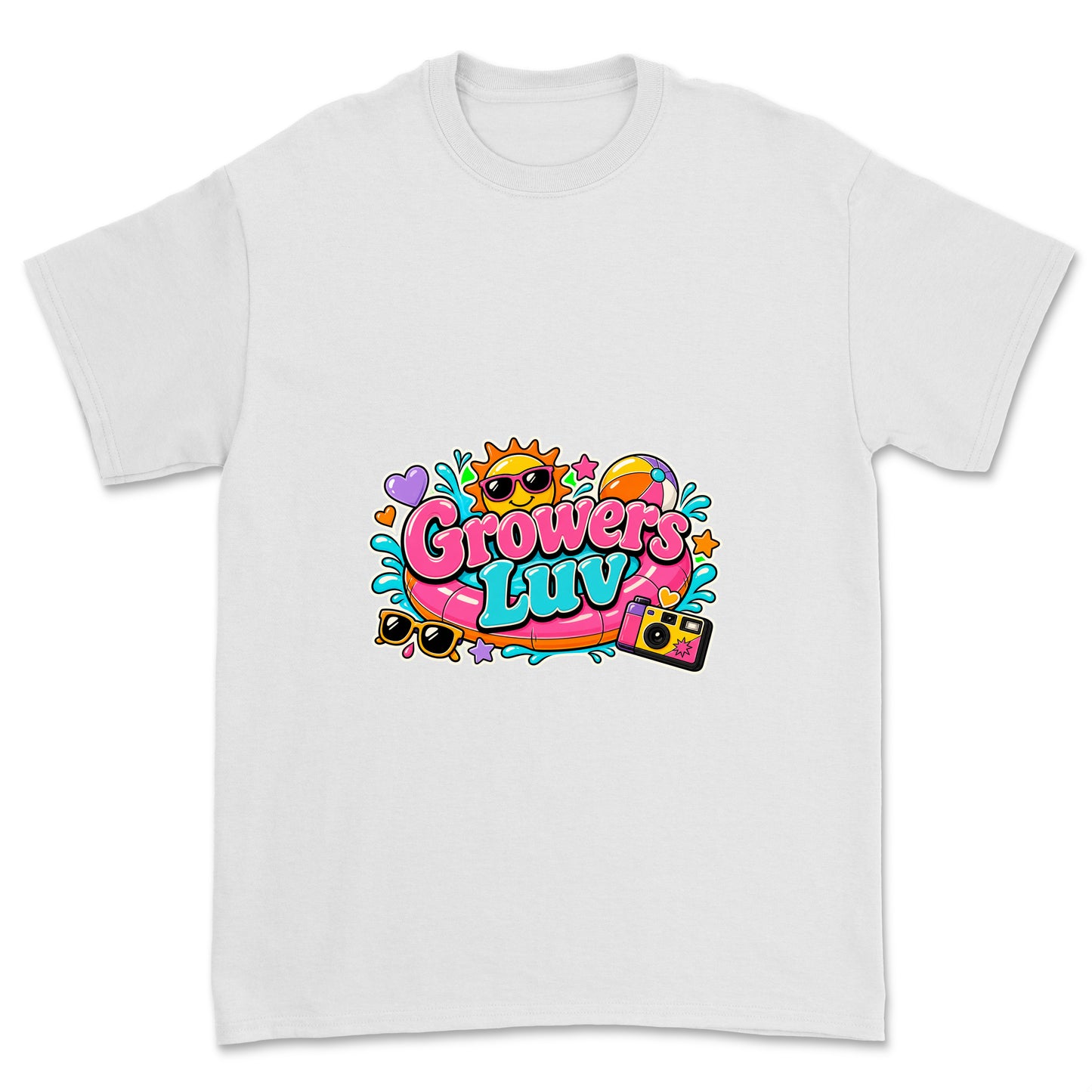 Pool Party Youth Graphic Tee in White