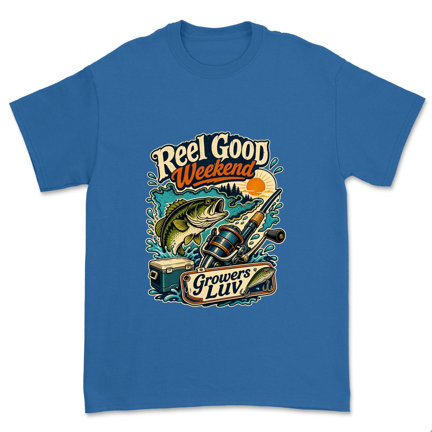 Reel Good Weekend Men's Gildan Graphic Tee in Royal