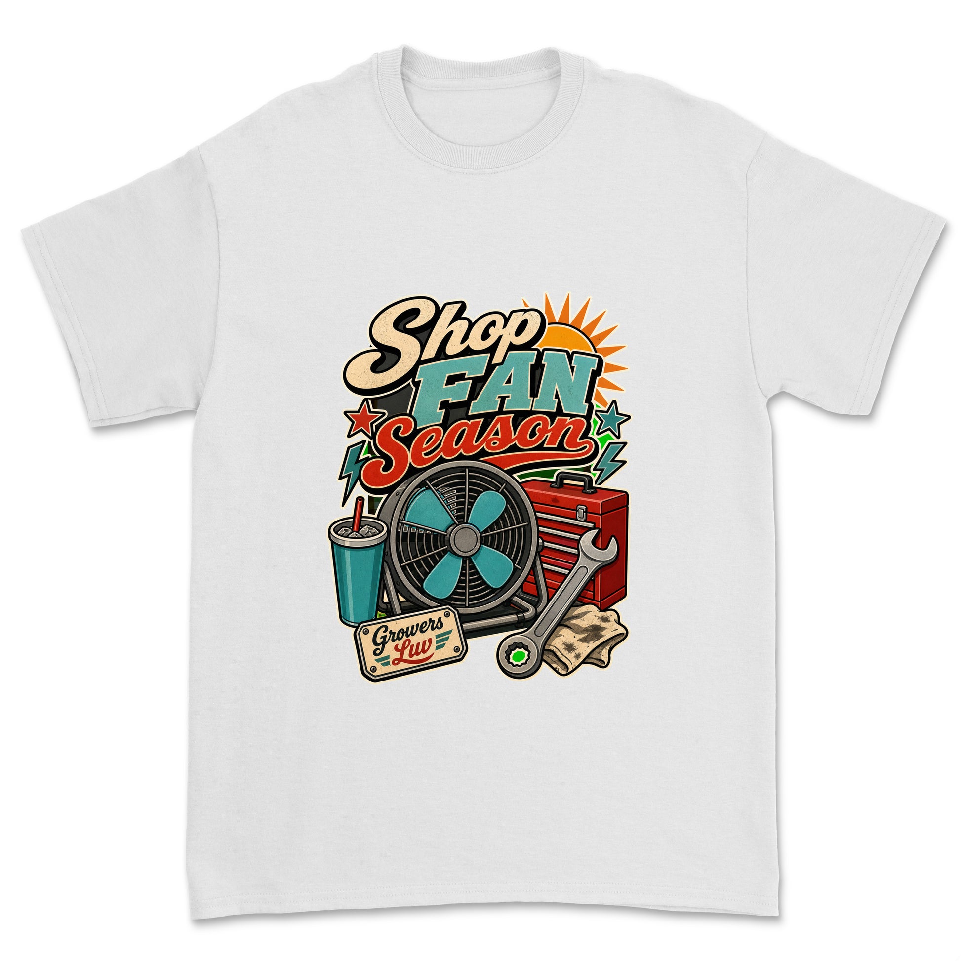 Shop Fan Season Men's Gildan Graphic Tee in White