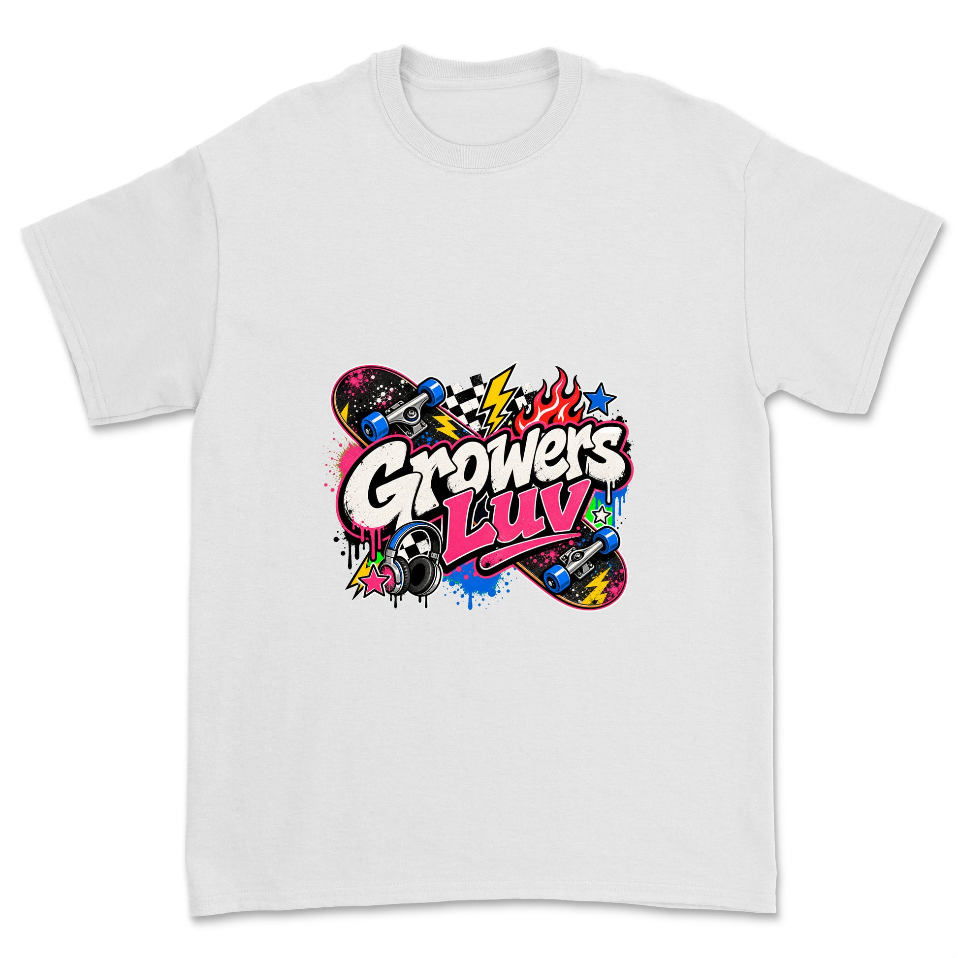 Skate Static Youth Graphic Tee in White