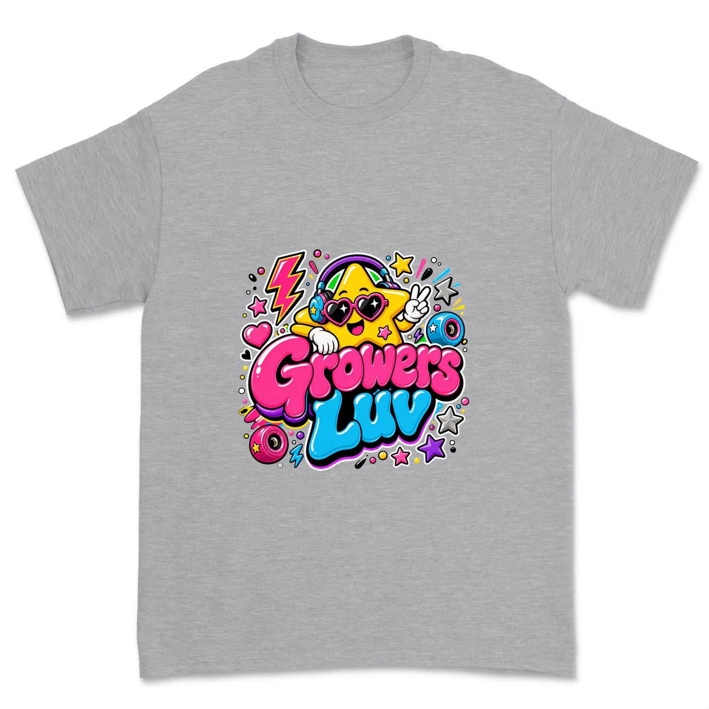 Star Mascot Youth Graphic Tee in Sport Grey Heather