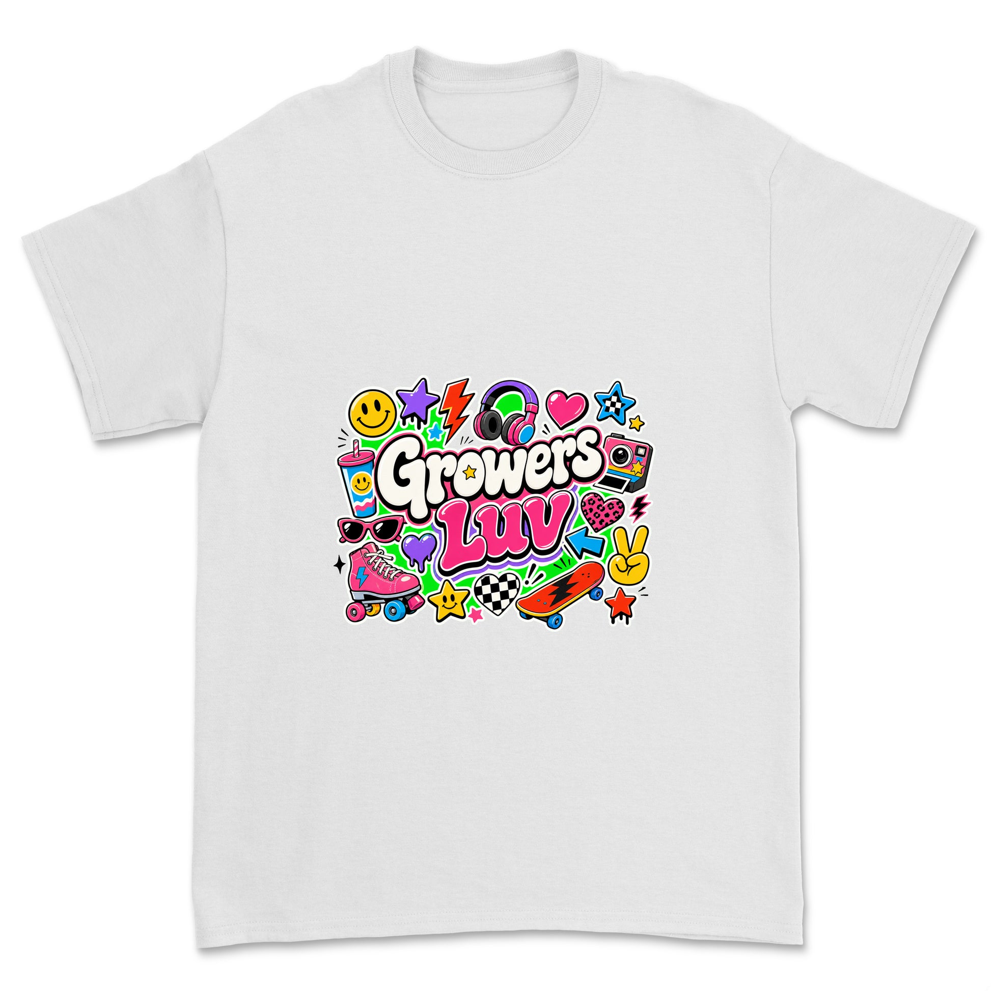 Stickerbomb Youth Graphic Tee in White
