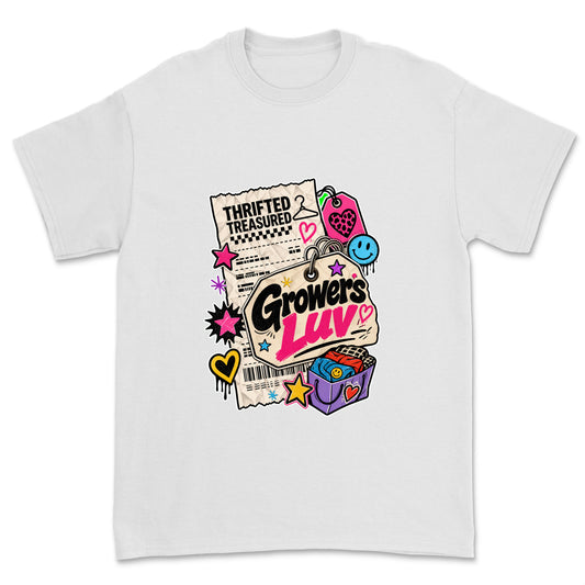 Thrift Haul Youth Graphic Tee in White