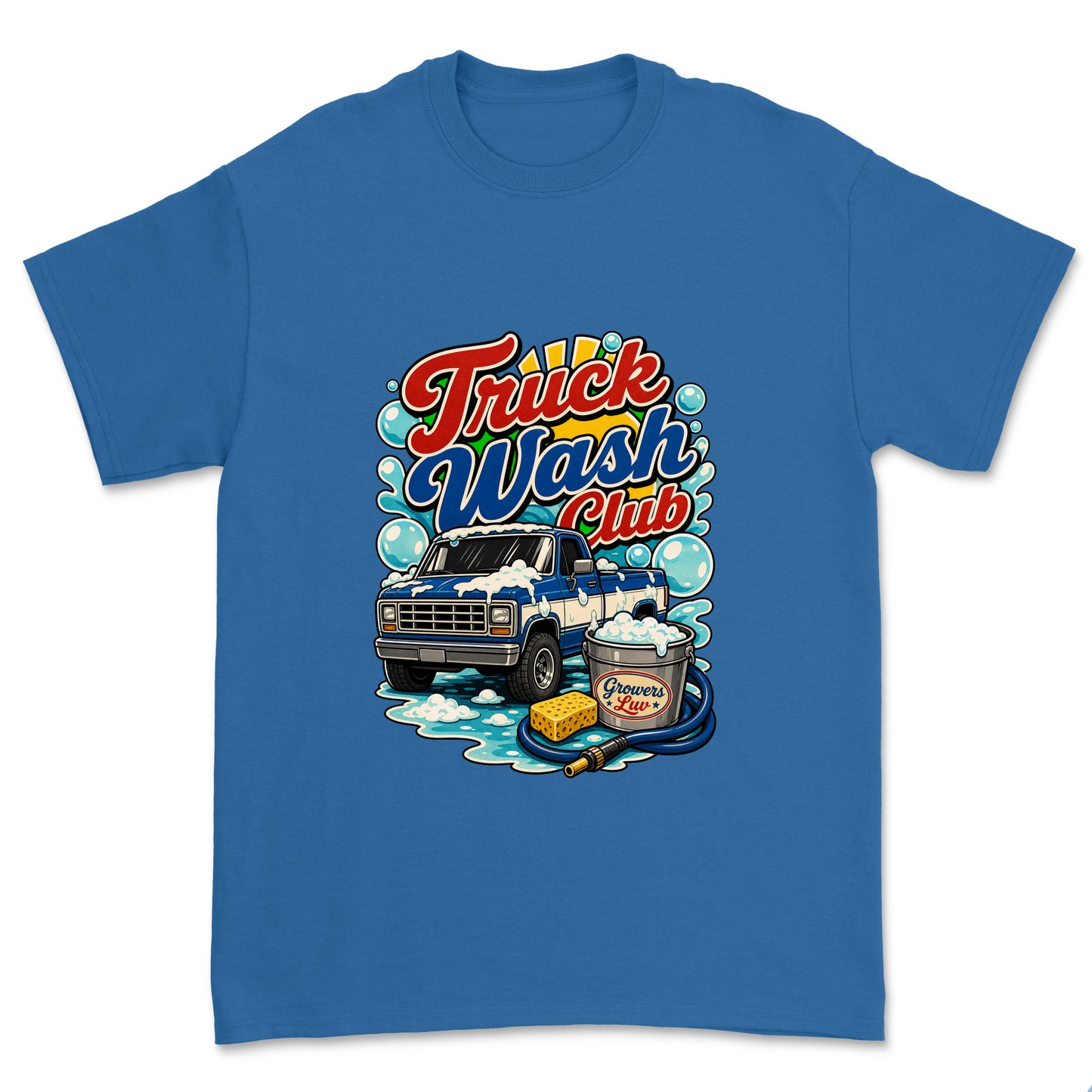 Truck Wash Club Men's Gildan Graphic Tee in Royal