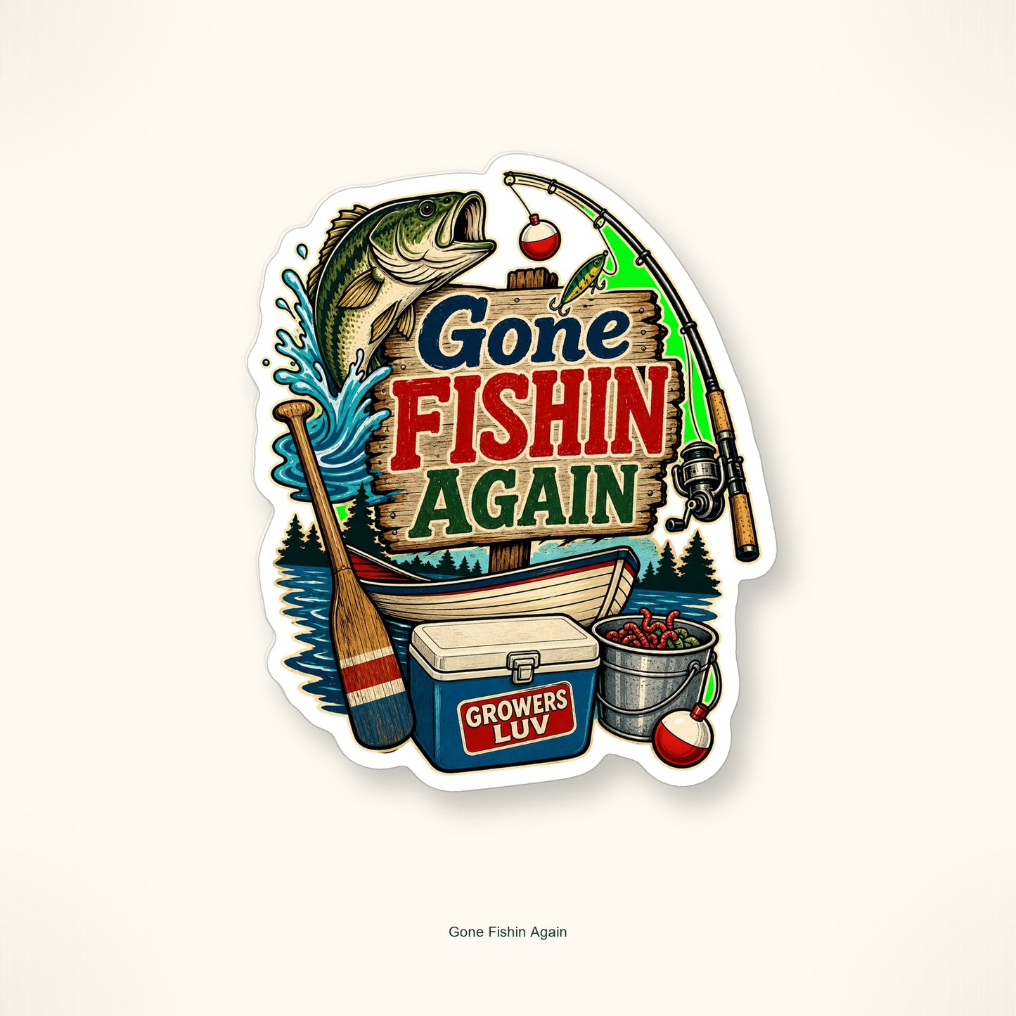 Fishing & Lake Days Sticker Pack - Set of 10 image 11