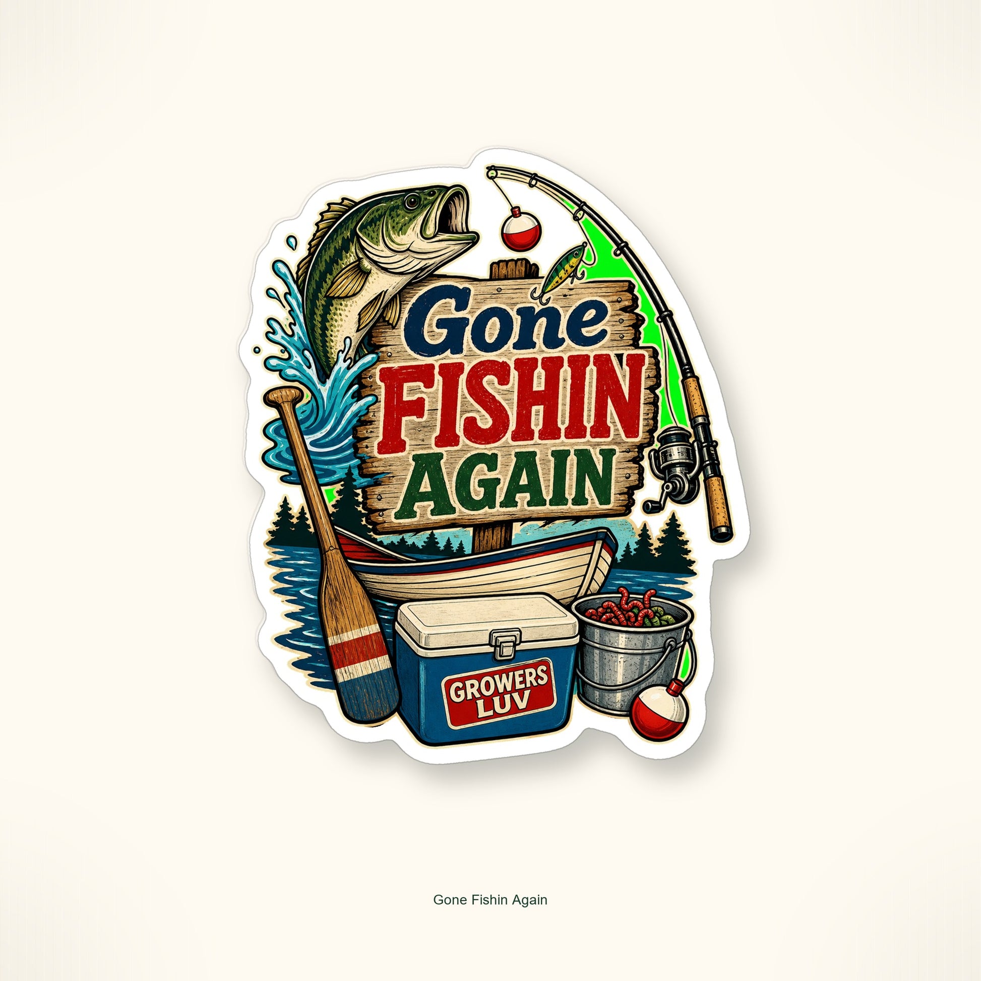 Fishing & Lake Days Sticker Pack - Set of 10 image 11